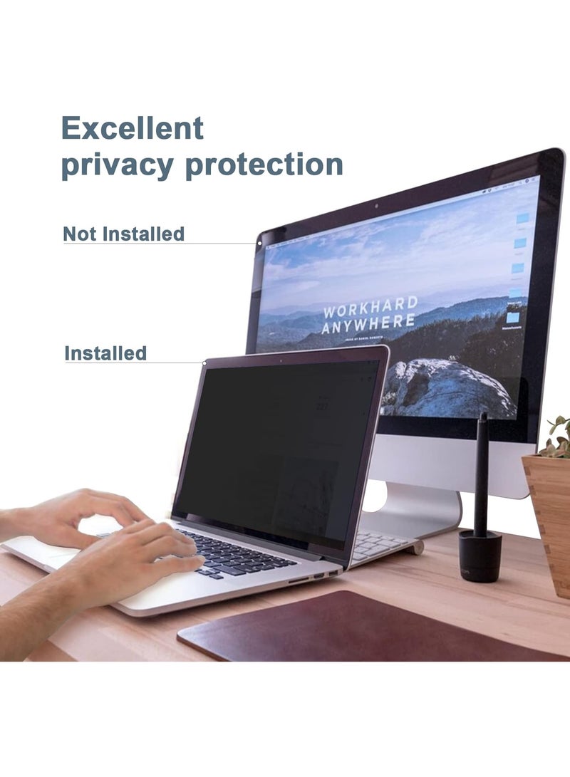 13 Inch 16:9 Laptop Privacy Screen Filter, Anti Scratch Anti Spy Anti-Glare Blue Light Screen Guard, Removable 13 In Security Shield, Matte/Glossy Double-Sided - Image 3