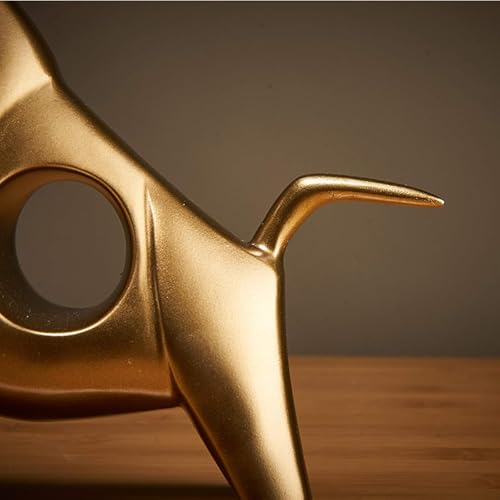 DASNDAS Nordic Ornament Decoration Office TV Cabinet Creative Cow Ornaments Simple Home Living Room Decoration Crafts (Bull-A) - Image 5