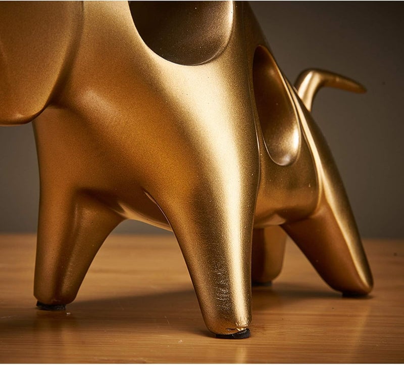 DASNDAS Nordic Ornament Decoration Office TV Cabinet Creative Cow Ornaments Simple Home Living Room Decoration Crafts (Bull-A) - Image 3
