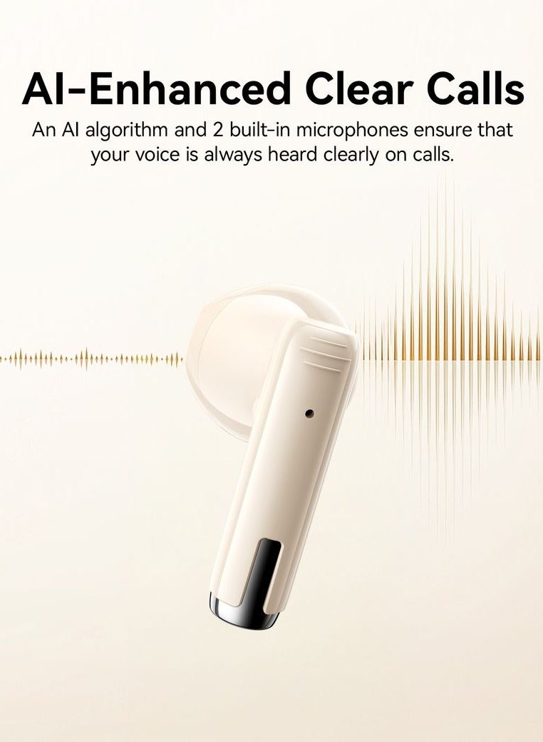 جوي روم سماعات أذن لاسلكية حقيقية Jpods مع ميكروفون مزدوج معزز بالذكاء الاصطناعي لإجراء مكالمات فائقة الوضوح، محركات صوتية 13 مم، بلوتوث 5.4 المحدث، اقتران سريع، 20 ساعة من وقت التشغيل، زمن استجابة منخفض 65 مللي ثانية (وضع الألعاب)، مقاومة للماء IPX5، خفيفة الوزن ومريحة - مقاومة للحرارة - Image 3