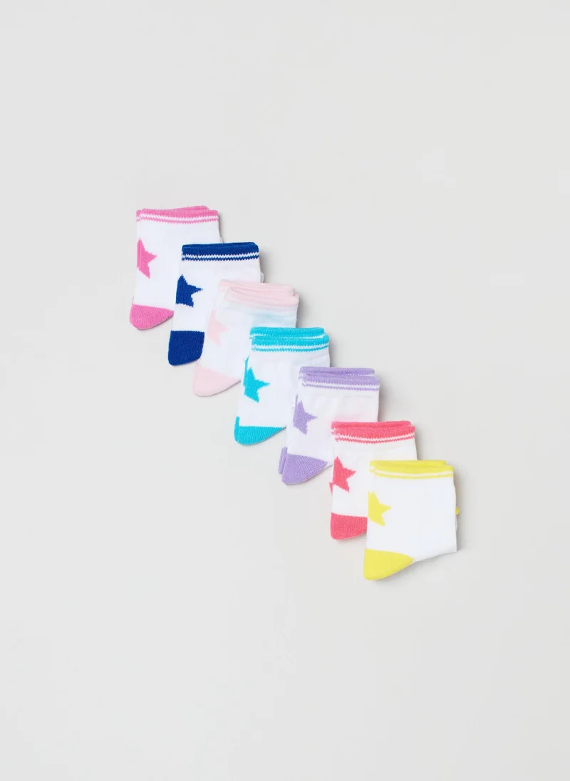 او في اس OVS Girls 7-Pack Socks - Multicolor