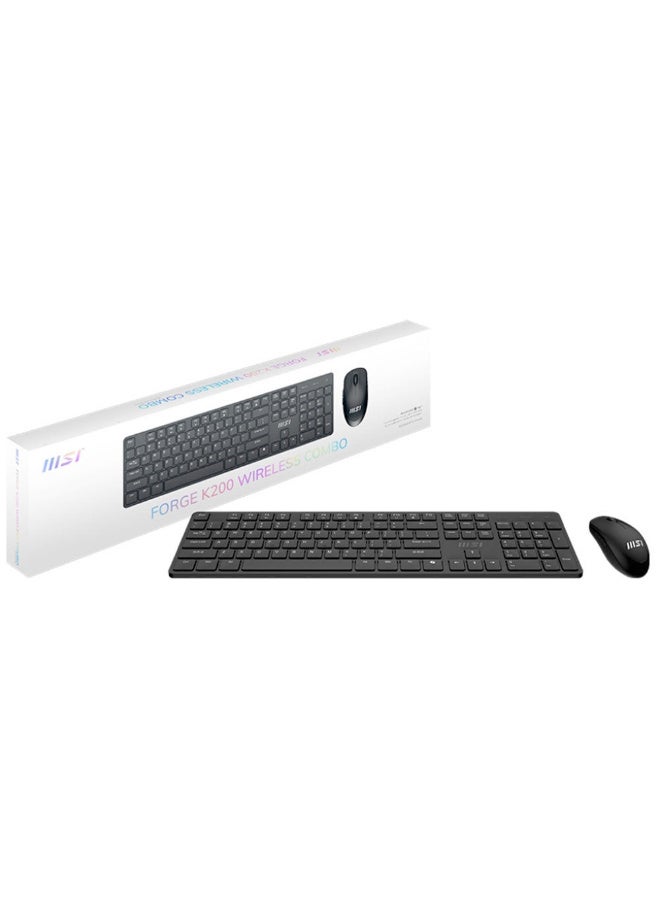 كومبو MSI Forge K200 Wireless Keyboard And Mouse Combo English Black - Image 5