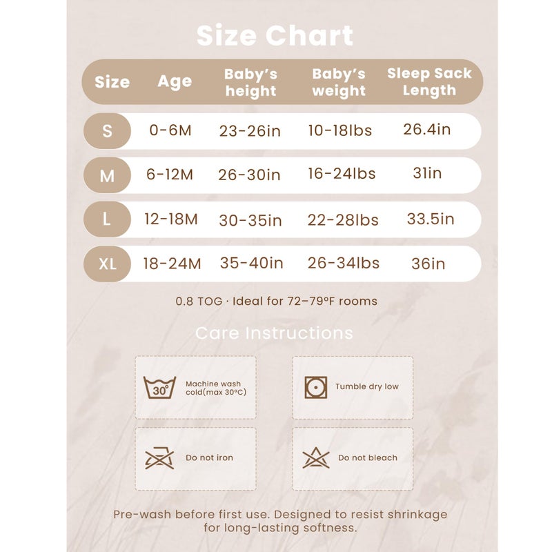 Konssy Muslin Baby Sleep Sack 0-6 Months 0.8 TOG, 2 Pack 100% Cotton Wearable Blanket for Babies, 2-Way Zipper Breathable Sleeping Sack Infant Toddler Essentials for Girls and Boys (Star, Blue) - Image 5