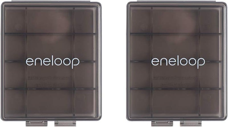إنيلوب علب تخزين بطاريات Panasonic BQ-CASEK2SA pro بسعة 4AA أو 5AAA، رمادي سبج (عبوة من 2) - Image 1