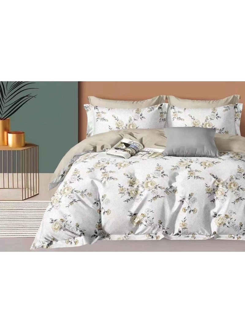 AL RAID King Sheets Set - Hotel Luxury Feel 6-Piece Bed Set, Wrinkle & Fade Resistant, Sheet & Pillow Case Set King Size (4 Pillowcases,1 Duvet Cover & 1 Fitted Sheet) Multicolor