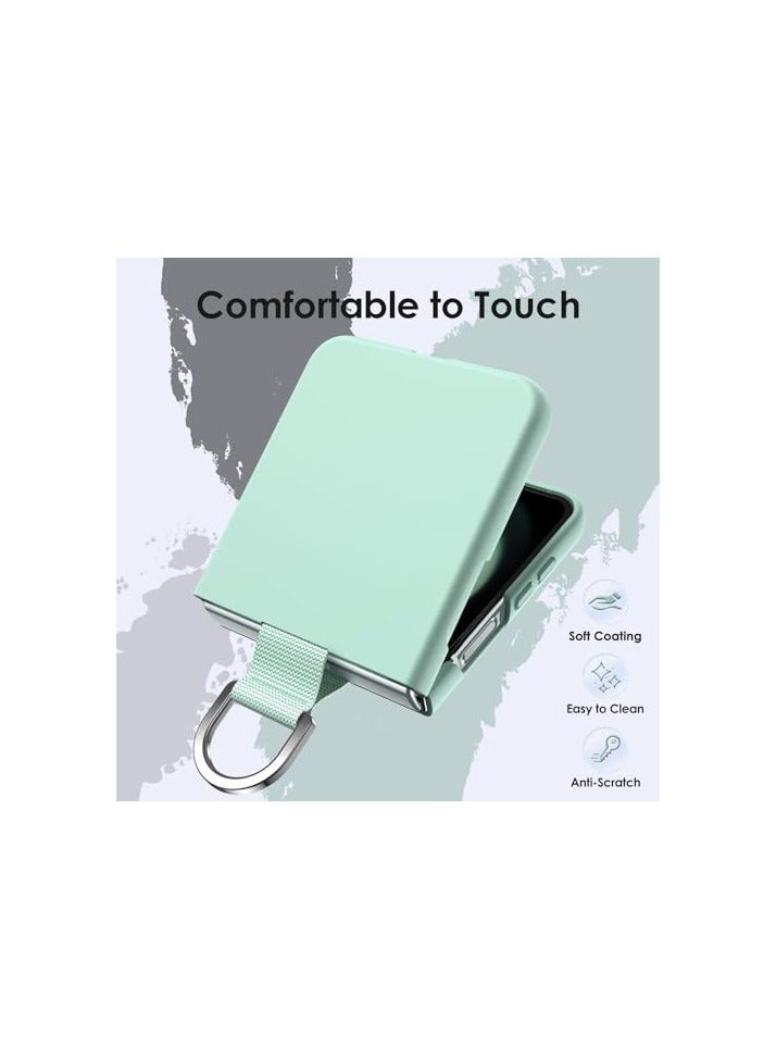 جي تيك حافظة JETech لهاتف سامسونج جالاكسي Z Flip 5 2023 مع حلقة، غطاء هاتف واقٍ نحيف مقاوم للصدمات ومضاد للخدش (أخضر نعناعي) - Image 2