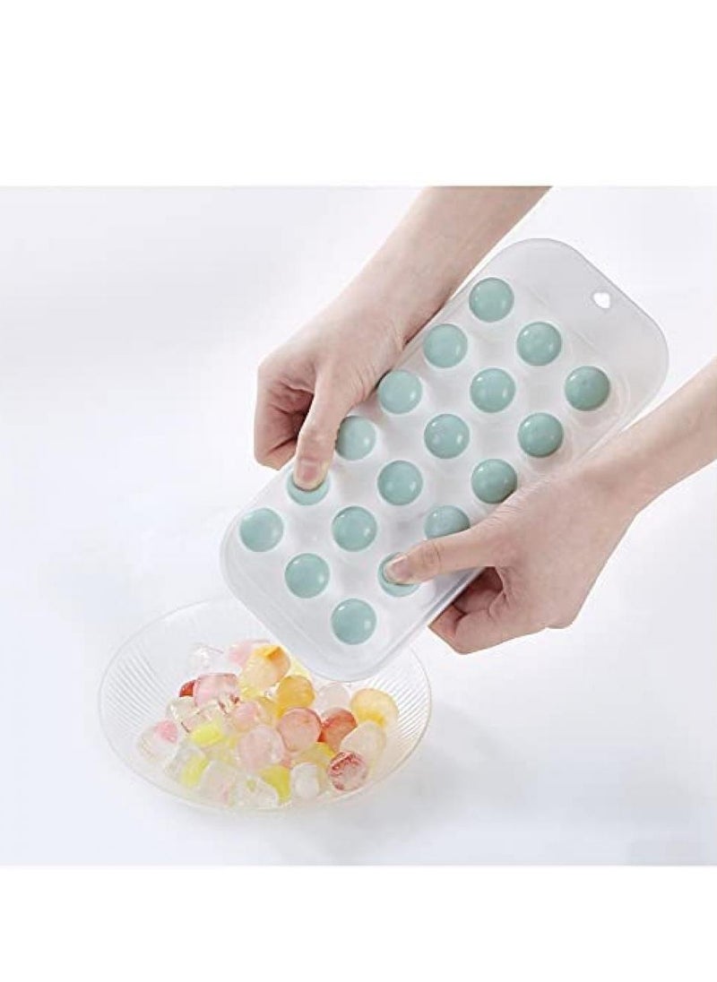 Ice Cube Mold Tray Set (1 Pack) Includes Storage Bin With Lids | 18 Ice Cubes Each (54 In Total)