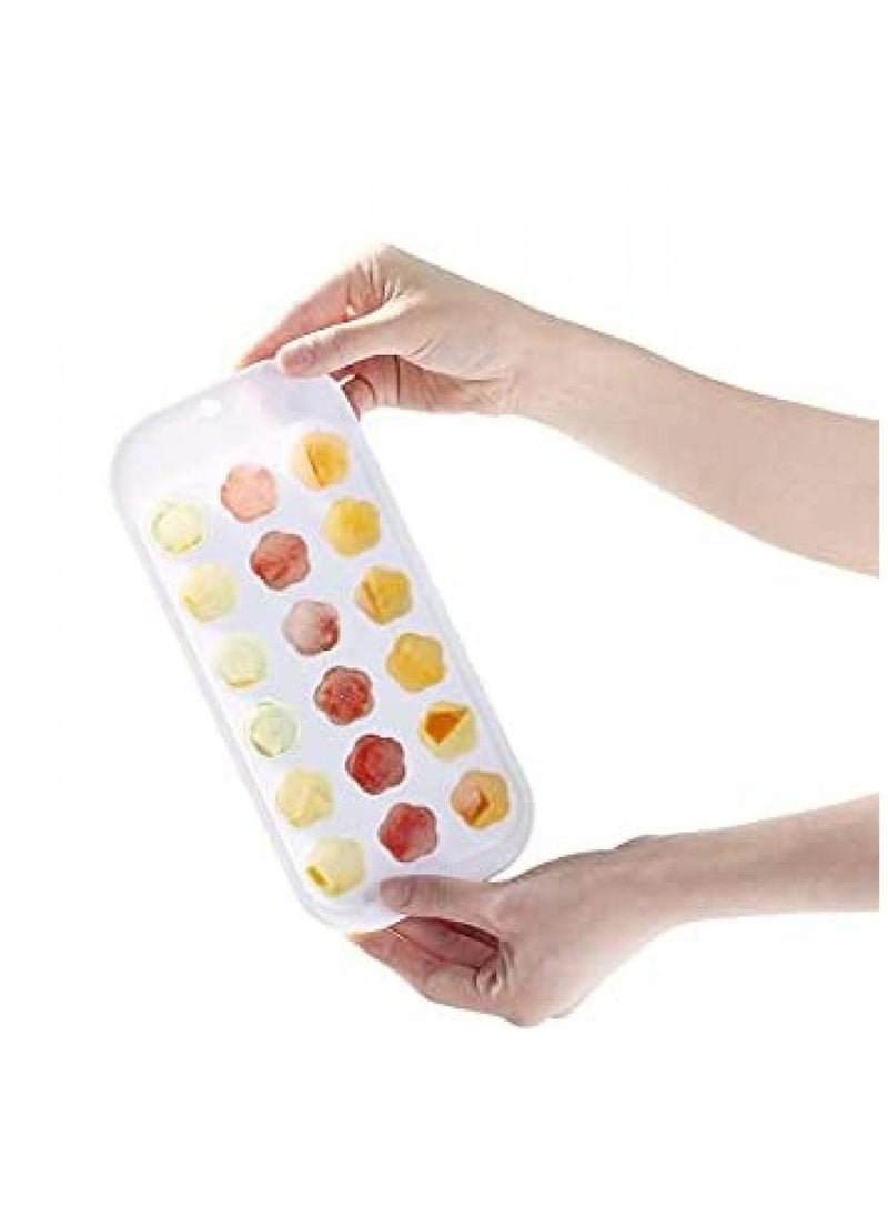 Ice Cube Mold Tray Set (1 Pack) Includes Storage Bin With Lids | 18 Ice Cubes Each (54 In Total)
