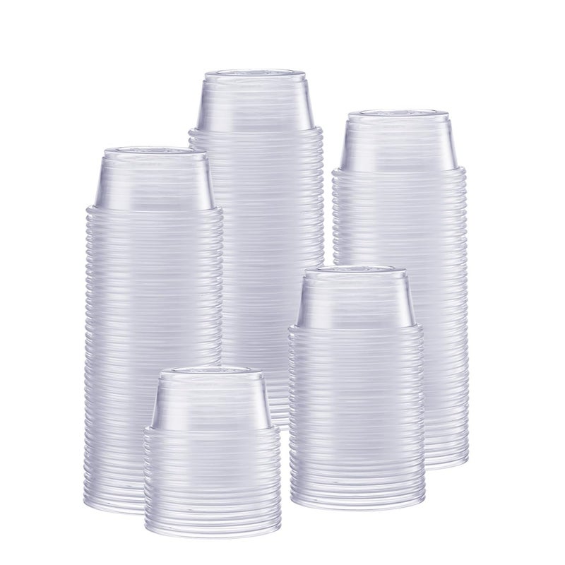 GUSTO 2 oz  250 Count Clear Disposable Plastic Portion Cups No Lids For Souffle Sauce Jello Shots Salad Dressing and For Portion Control Formerly Comfy Package