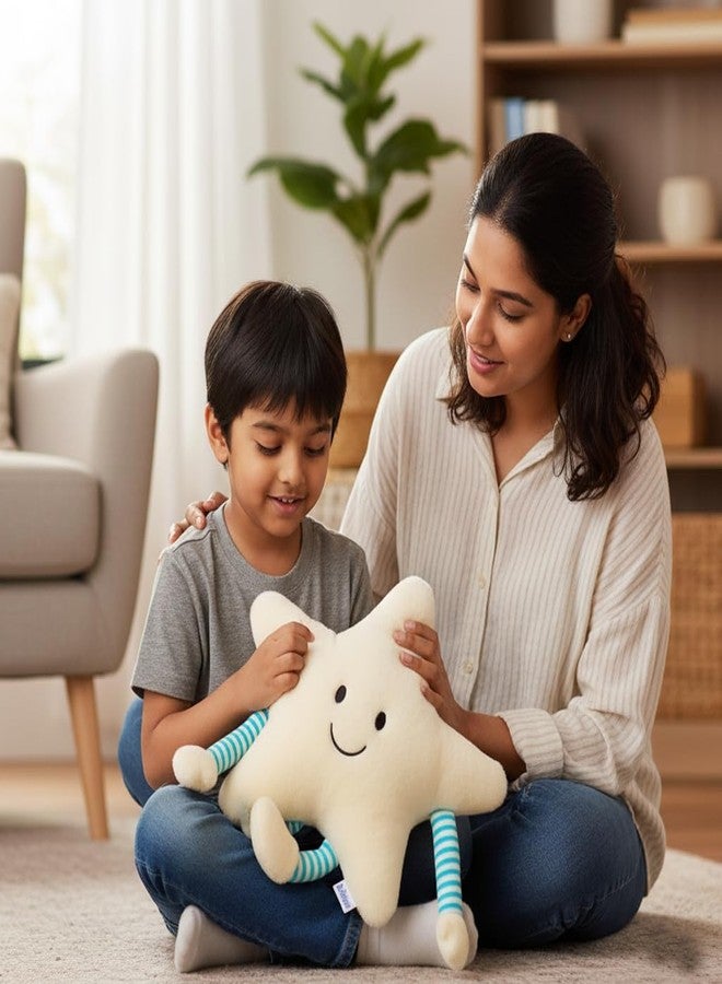 Synlark Star Soft Pillow Stuffed Toy Doll with Arm & Leg for Home, Car Decor, Birthday Gift for Boys/Girls/Baby/Kids (Beige) - Image 2
