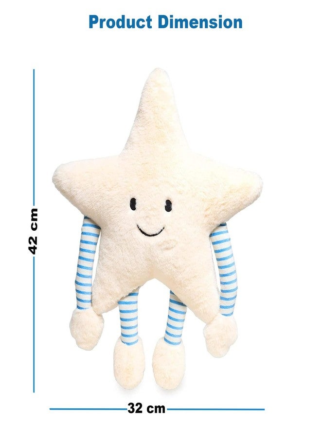 Synlark Star Soft Pillow Stuffed Toy Doll with Arm & Leg for Home, Car Decor, Birthday Gift for Boys/Girls/Baby/Kids (Beige) - Image 3
