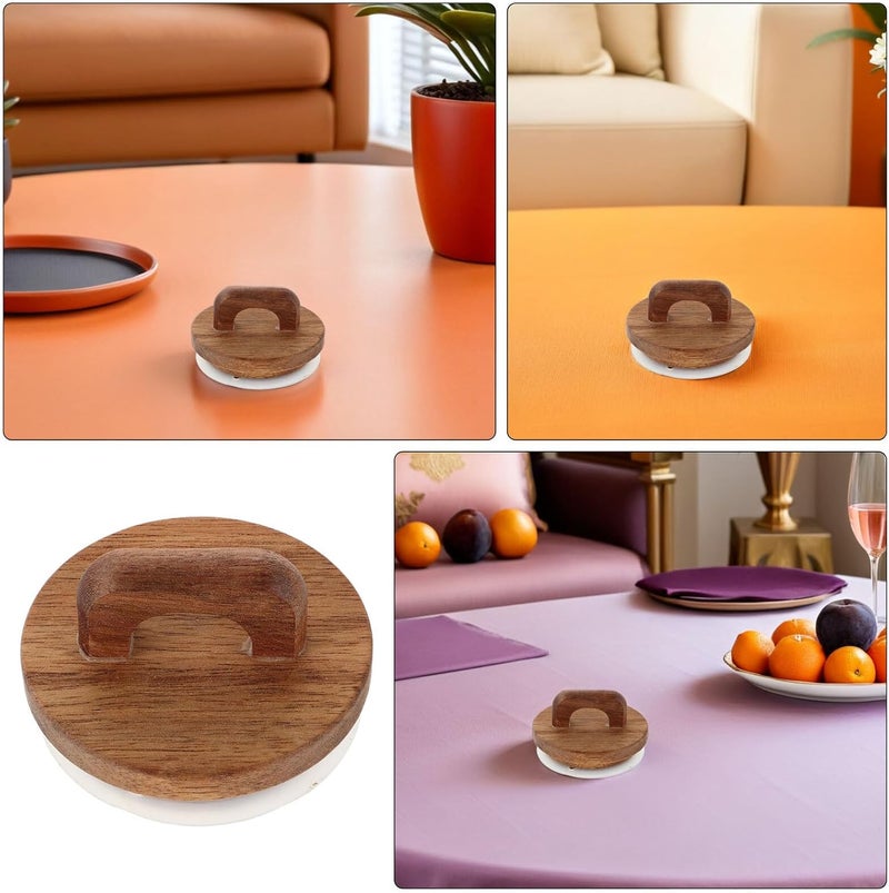 SUPVOX 2pcs Mason Jar Wooden Lids with Silicone Seal 62mm Airtight Storage Jar Covers with Handle for Food Preservation - Image 3