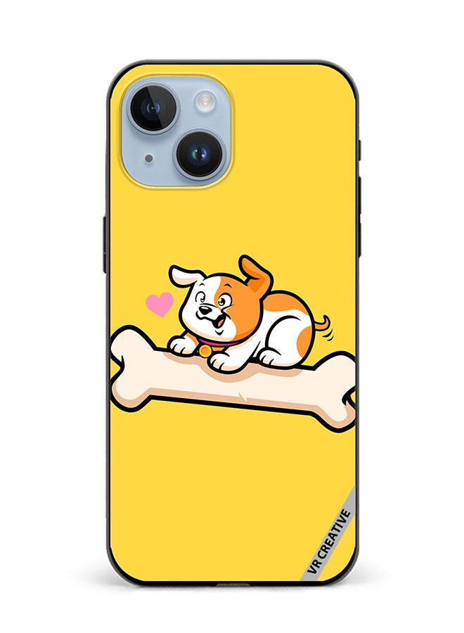 VR CREATIVE Protective Case Cover For Apple iPhone 15 Plus Dognbonel Design Multicolour - Image 1