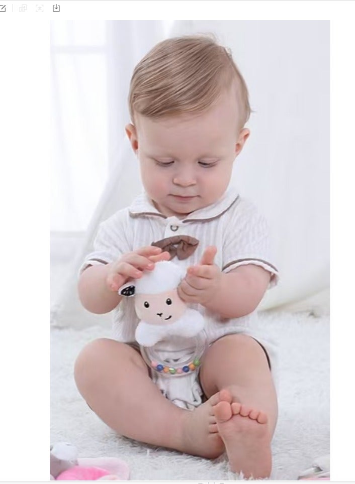Cute and Creative Cartoon Hand Rings for Newborns, Baby Plush Toys with Hand Rings  - Image 3