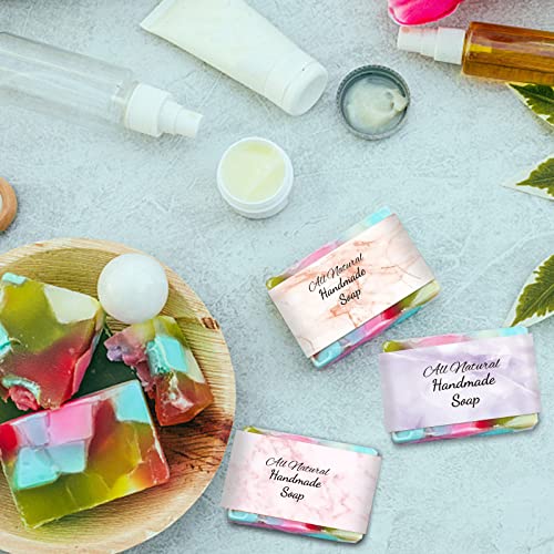 PH PandaHall 90pcs Marble Soap Wrappers, 9 Styles Soap Packaging Paper Soap Wrap Paper Tape Vertical Soap Paper Tag Soap Sleeves Covers for Homemade Soap Bar Packaging - Image 3