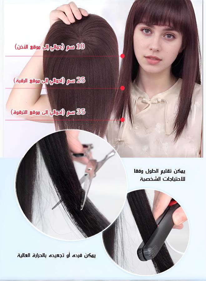شريحة شعر خفيفة وطبيعية لزيادة الكثافة وتغطية الشيب - Image 4