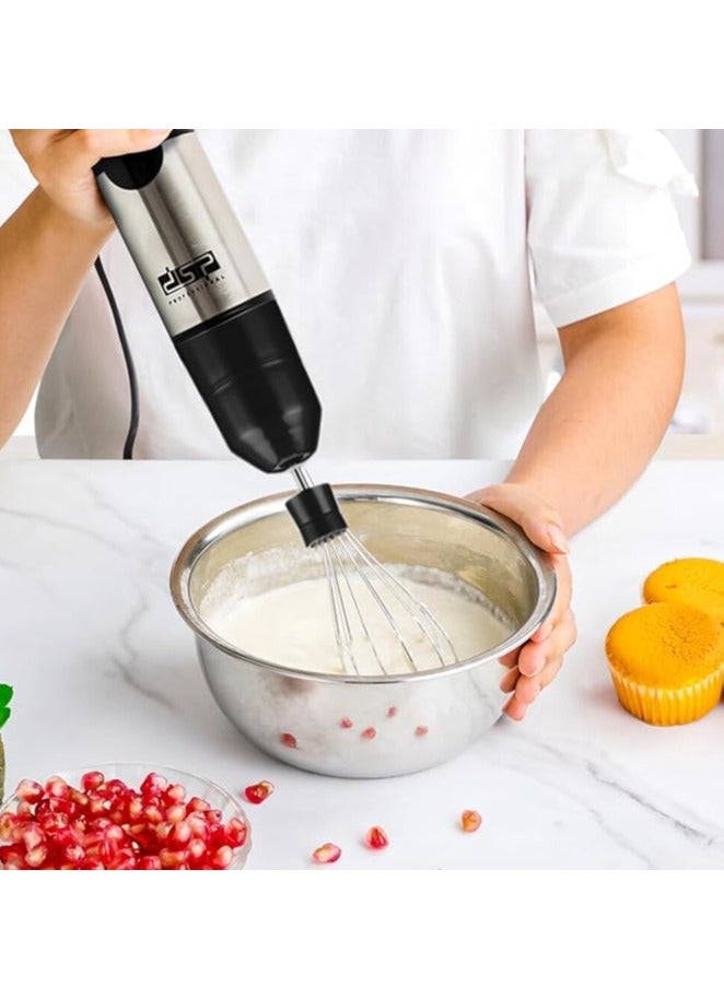 Spaceshoop dsp Hand Blender 5-in-1 Blender Set - 800W Full Copper Motor, Turbo Function, Variable Speed, Stainless Steel Body & Blades, KM1153 (Black) - Image 2