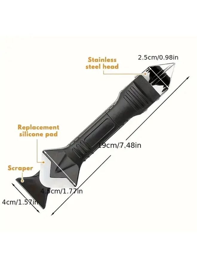 5 In 1 Metal Scraper Tool Set Grout Removal Edge Trimmer Caulk Finishing Kit - Image 4
