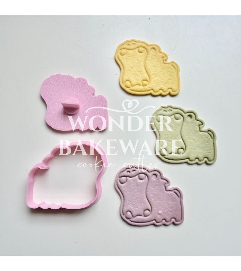 Hippo Cookie Mold For Fondant Stamping Cake Decorating Plastic Easy Press - Image 4
