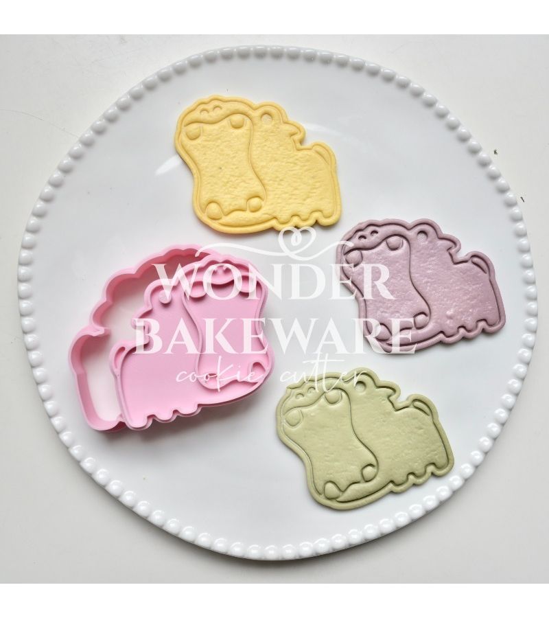 Hippo Cookie Mold For Fondant Stamping Cake Decorating Plastic Easy Press - Image 2