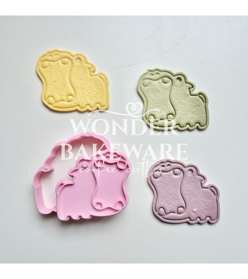 Hippo Cookie Mold For Fondant Stamping Cake Decorating Plastic Easy Press - Image 5
