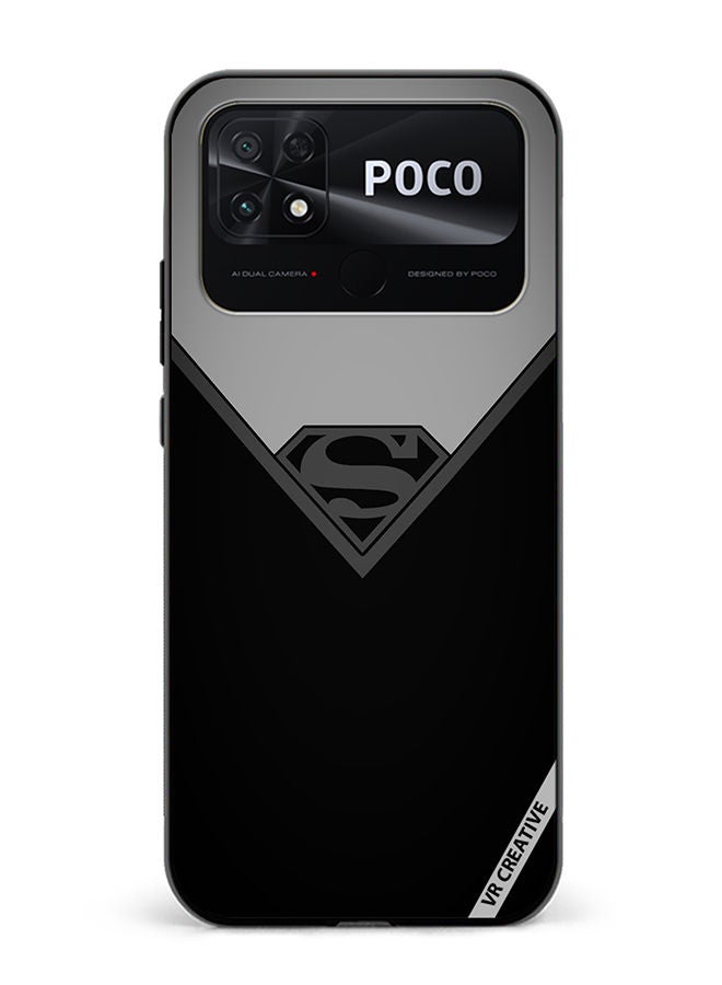 VR CREATIVE Protective Case Cover For Xiaomi Poco C40 Simple Superman Design Multicolour - Image 1