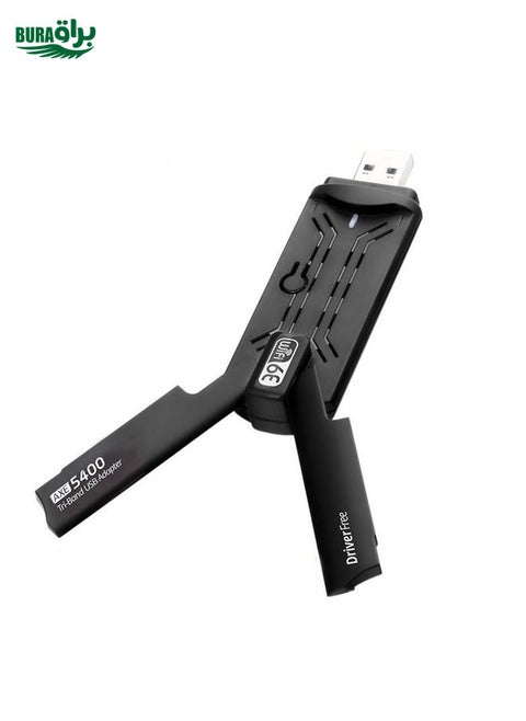 AX5400M 2.4G/5G/6G WIFI 6E Standard USB 3.0 شبكة جهاز إرسال شبكة WIFI (أسود)