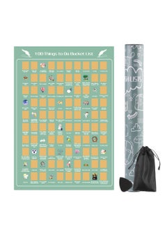 Scratch Off Poster 100 Things To Do Bucket List Dates for Room Decor Easy to Scrape Down 24 x 16 inches