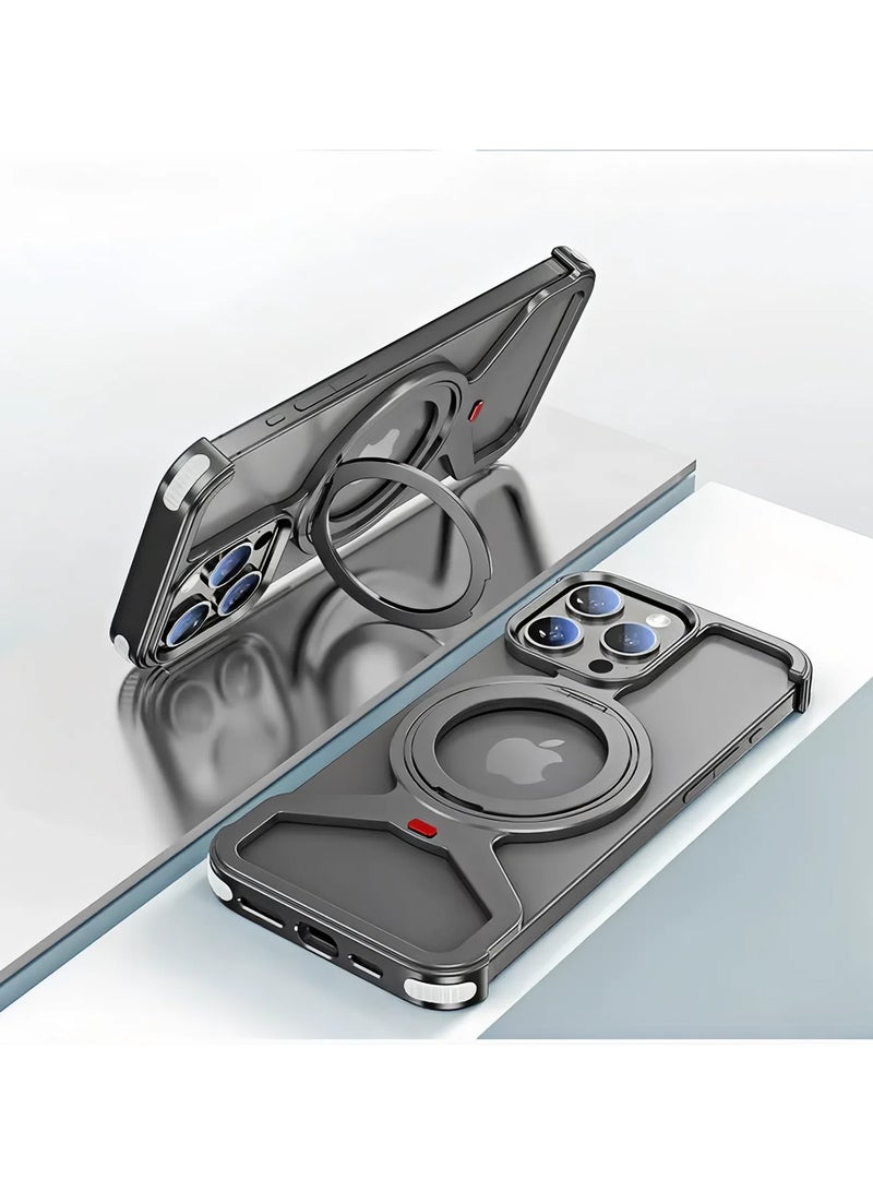 general Compatible with iPhone 16 Pro Max 16 Pro Bezel-less Magnetic Phone Case Sleek Minimalist Protective Shock-Absorbing Aircraft-Grade Aluminum Case - Image 1