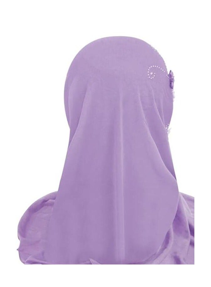 Y&D 50*48cm Suitable For 2 TO 6 Years Old Girl Shawl Lace Hijab  - Image 3