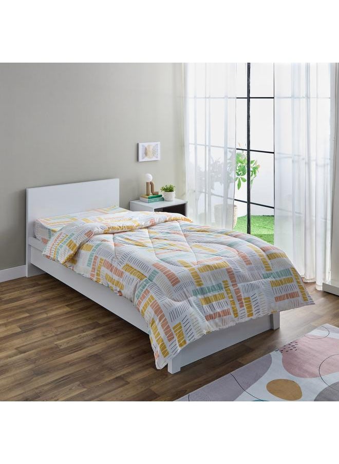 Home Box Nora Savana Microfibre Single Reversible Comforter - 135x220 cm  - Image 1