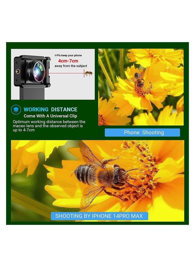 Generic - 100mm Macro Lens with CPL for Smartphone,HD Macro Photography Lens for iPhone, Samsung,Oneplus, Android Phone(Fits for Almost of),Cell Phone Macro Lens Attachment - Image 1