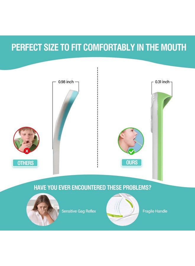 RONAVO Tongue Scraper, Disposable Tongue Cleaner, 2 in 1 BPA Free Tongue Brush, Brushing and Scraping for Oral Care Hygienic, with Travel Case, Fight Bad Breath, 4 Pack - Image 4