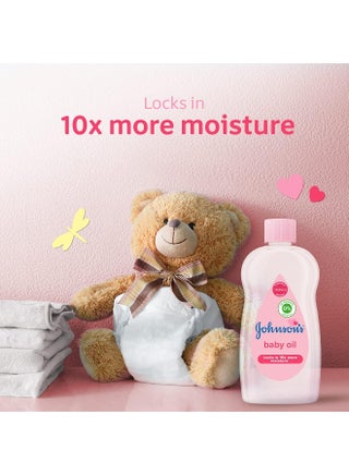 Baby Moisturising Oil, ideal for massaging, free from dyes, parabens, phthalates, and alcohol, suitable for sensitive skin, 500ml + 200ml Free - view 3