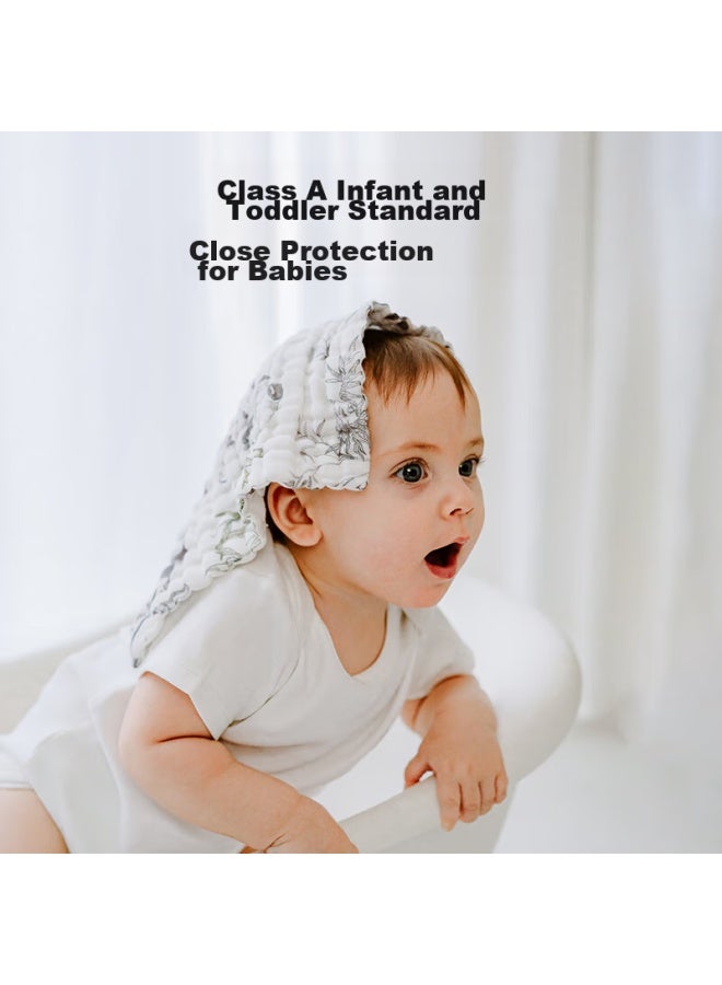 Bubble Tree Baby Drool Bib, Newborn Pure Cotton Gauze Small Square Towel, Ultra-soft Children's Face Towel - Image 5