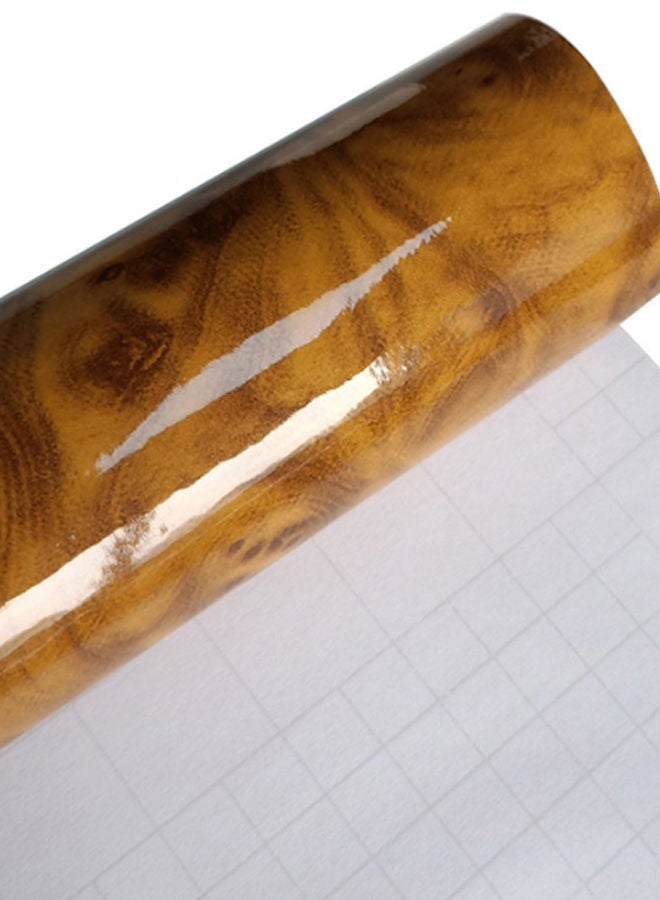 NIBEMINENT Glossy Wood Grain Texture Car Interior Sticker - Image 2