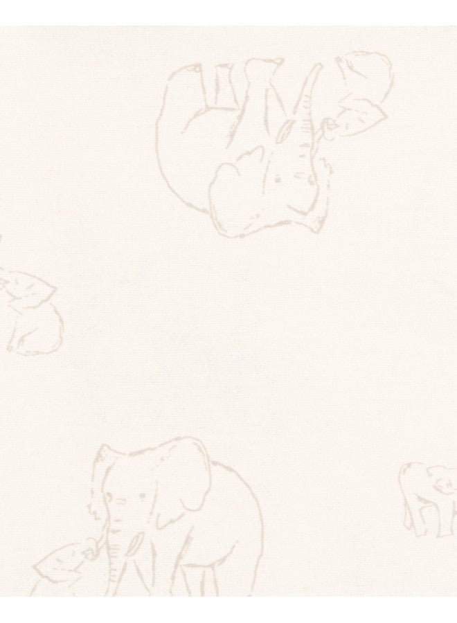 carter's بطانيات استقبال للأطفال من كارترز للجنسين 4 قطع (فيل كريمي) - Image 2