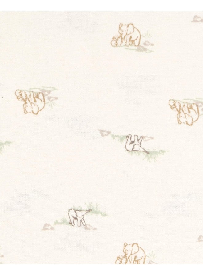 carter's بطانيات استقبال للأطفال من كارترز للجنسين 4 قطع (فيل كريمي) - Image 5