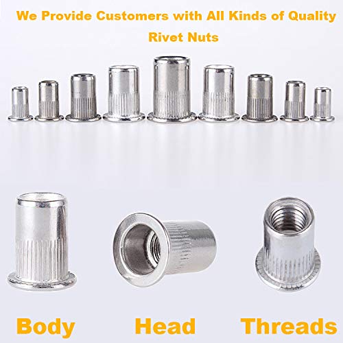 Sprite Science 20PCs 3/8''-16 Stainless Steel Rivet Nuts Nutsert Threaded Rivet Insert Rivnuts 3/8-16UNC - Image 3