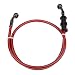 Mtsooning 90cm Motorcycle Oil Hose Hydraulic Brake Line Braided Steel Gas Clutch Pipe Compatible with ATV Pit Dirt Bike Enduro Motocross Street Bikes - Image 2