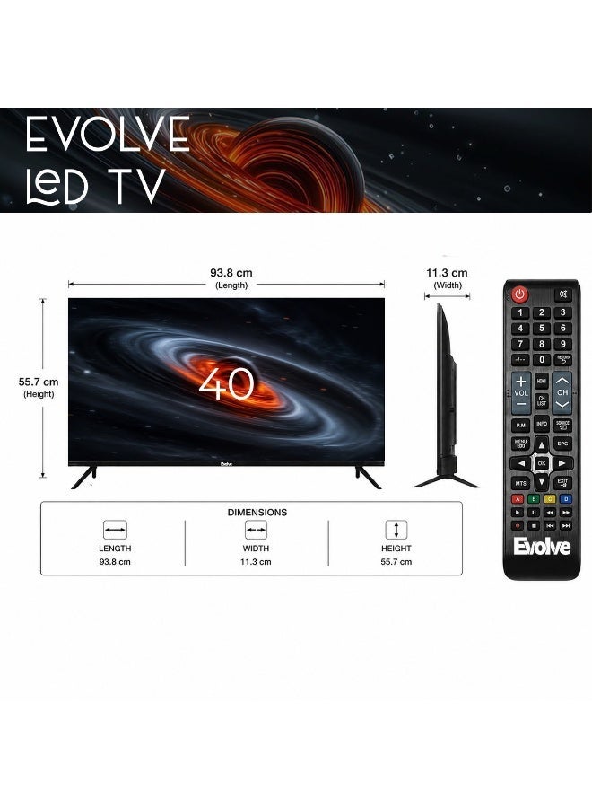 Evolve 40 Inch HD LED TV Frameless - VLD40NA - Image 4