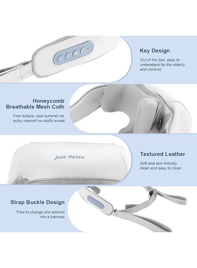 Cordless Shiatsu Neck Massager with Heat – Traps, Neck & Back Pain Relief Massager, Portable Electric Massage Device - Image 4