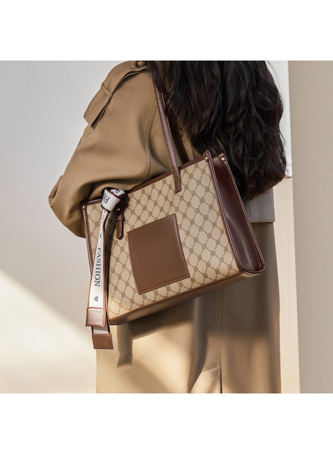 15MINS New Women's Tote Bag - Monogram Commuter Large Shoulder Bag & Handbag - Image 3