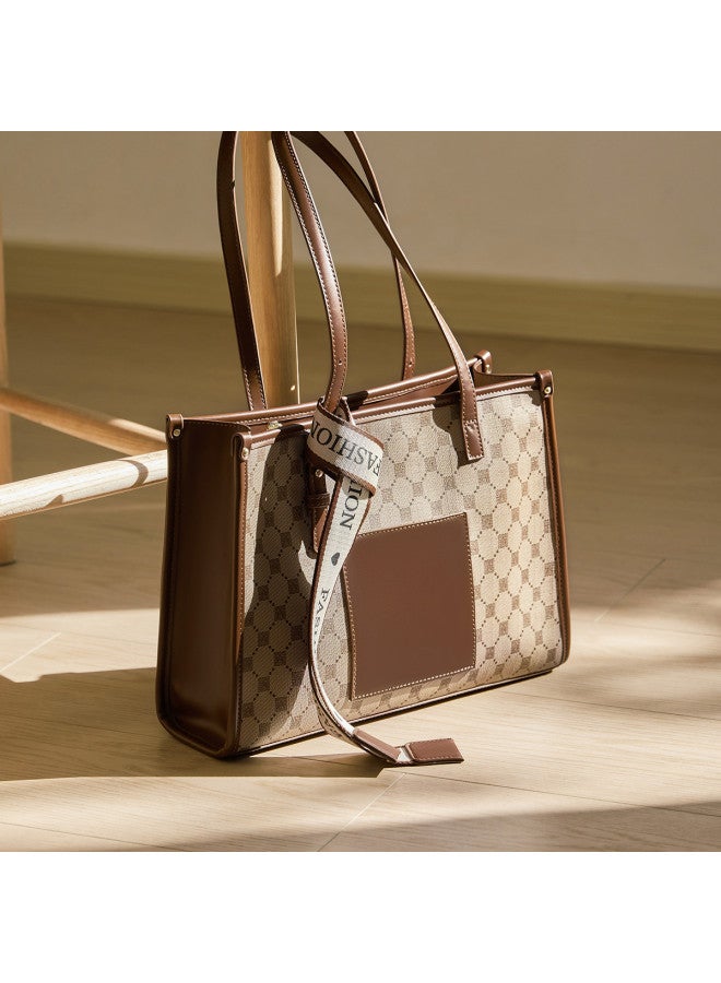 15MINS New Women's Tote Bag - Monogram Commuter Large Shoulder Bag & Handbag - Image 5