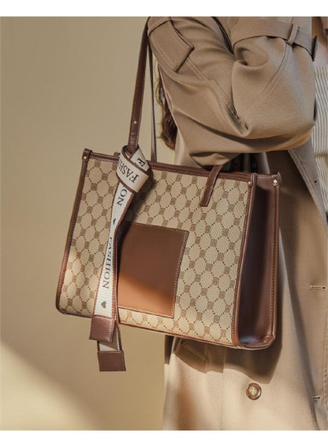 15MINS New Women's Tote Bag - Monogram Commuter Large Shoulder Bag & Handbag - Image 1