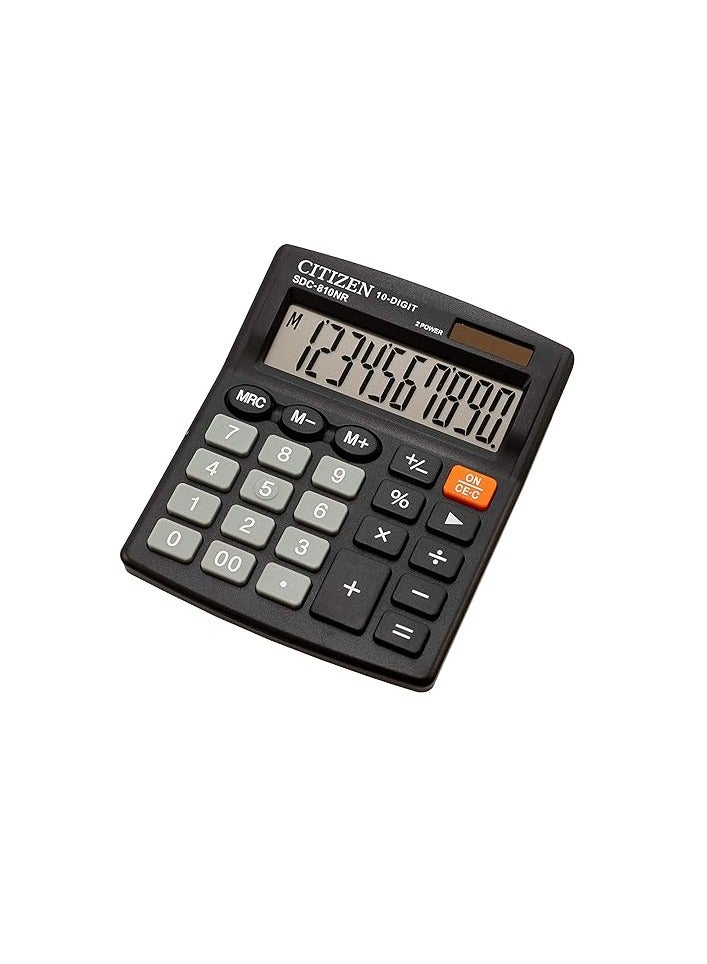 Citizen calculator SDC810NR 10 Digits Black Office Desktop Dual Power Solar Battery - Image 3