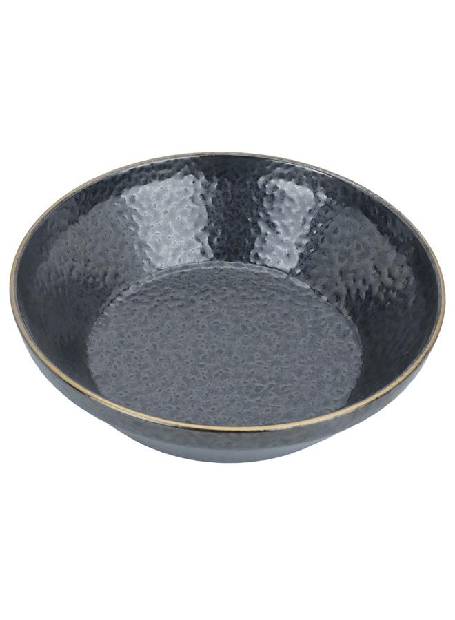 Alsaif Porcelain Serving Plate 24 Cm Deep Round Black - Image 2