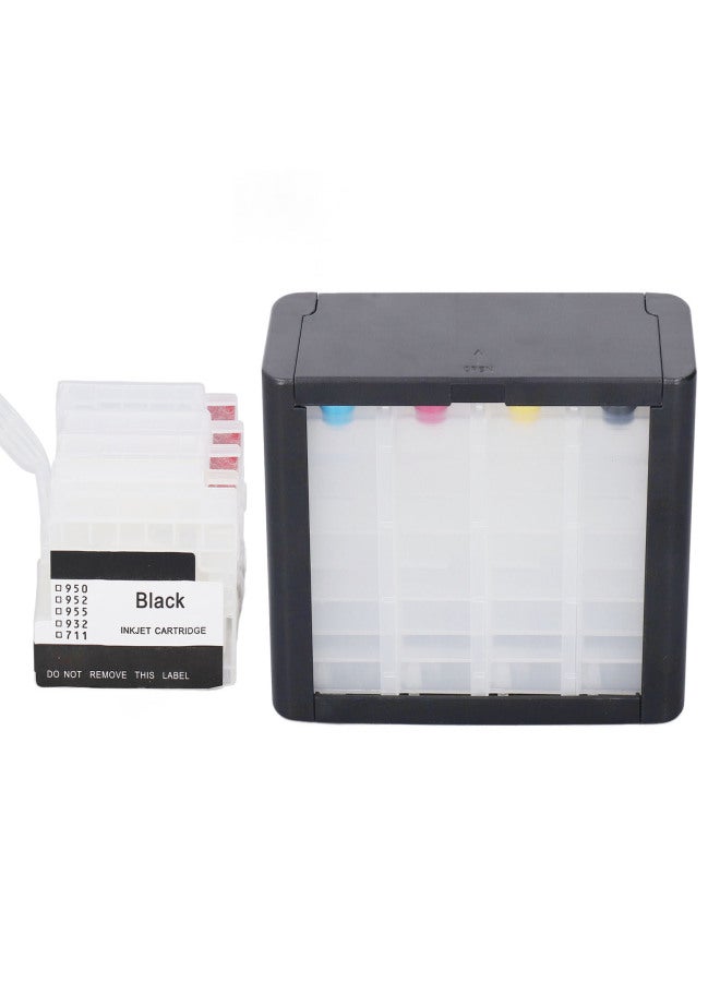 خرطوشة حبر طابعة قابلة لإعادة التعبئة بأربعة ألوان مع شريحة دائمة، مانعة للتسرب، توفر إمدادًا مستمرًا للحبر، متوافقة مع طابعة HP 954 - Image 3