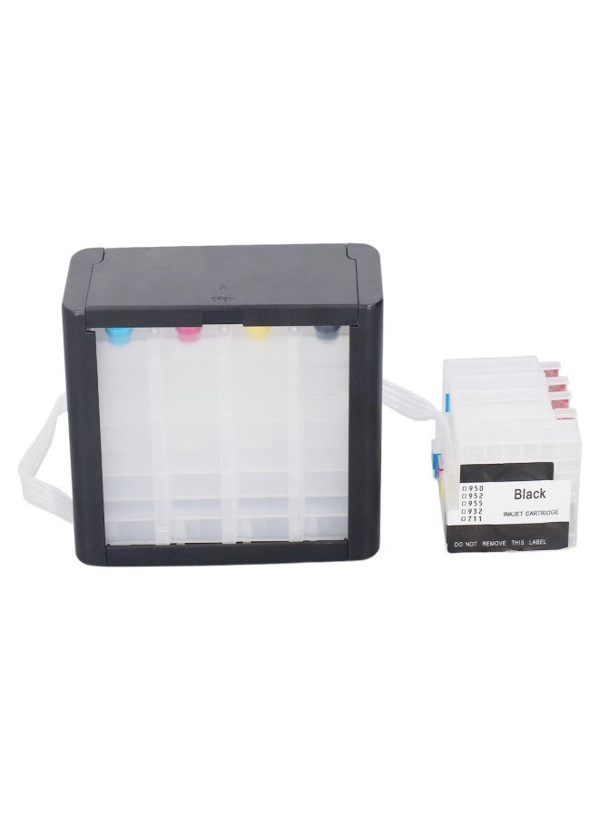 خرطوشة حبر طابعة قابلة لإعادة التعبئة بأربعة ألوان مع شريحة دائمة، مانعة للتسرب، توفر إمدادًا مستمرًا للحبر، متوافقة مع طابعة HP 954 - Image 2