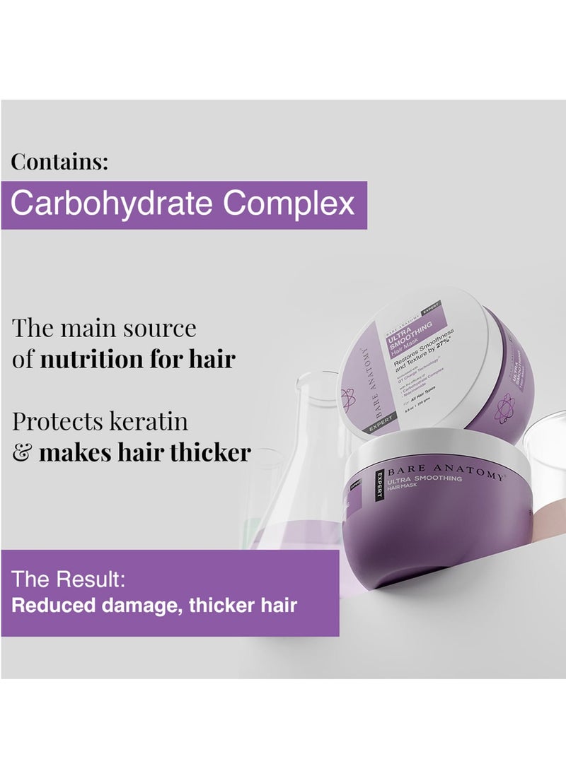 Bare Anatomy Ultra Smoothing Shampoo 250ML Hair Mask 250G Serum 50ML Pack Of 3 - Image 3